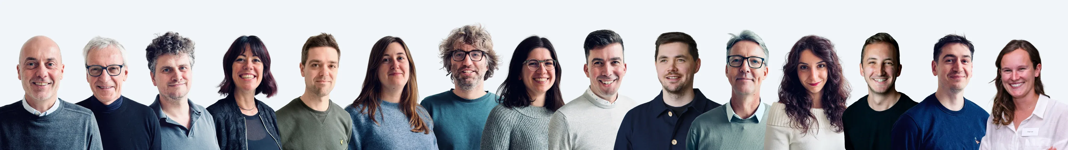 Portraits of part of the Qonic team, side by side.
